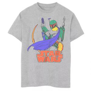 Футболка с логотипом «Звездные войны» для мальчиков 8–20 лет «Звездные войны» Боба Фетт в стиле поп-цветной реактивный ранец Licensed Character