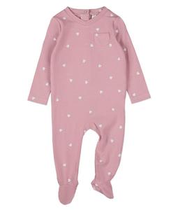 Детский комбинезон для девочек "Kind Hearts" из вискозной смеси MeMoi, Old rose