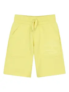 Шорты с вышитым логотипом на кармане Timberland Kids, желтый