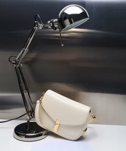 Сумка-седло Aurelia с металлическими акцентами Charles & Keith, цвет Cream