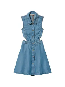 Платье с вырезами Twinset Kids, синий