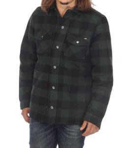 Реверсивная фланелевая рабочая куртка в зеленую/черную клетку Vans