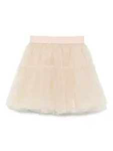 Многослойная юбка с тюлем Monnalisa, нейтральный