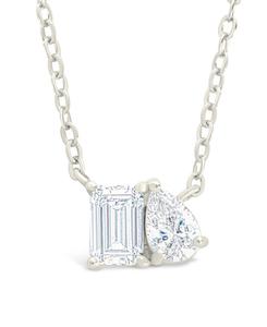 Колье Гвиневера с кубическим цирконием Sterling Forever, Silver