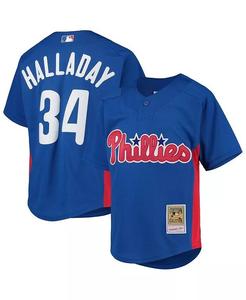 Сетчатая тренировочная майка Big Boys Roy Halladay Royal Philadelphia Phillies Cooperstown Collection Mitchell & Ness