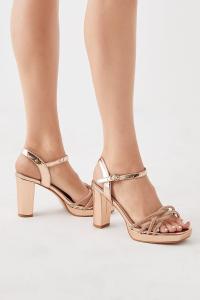 Босоножки Taylor Diamante на платформе и каблуке Coast, бежевый