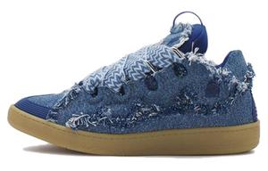 Женские кроссовки Curb Sneaker 'Frayed Denim' Lanvin, темный синий