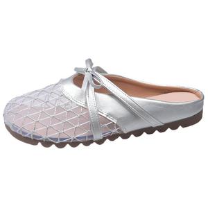 WUJI Женские противоскользящие тапочки с закрытым носком, устойчивые к запахам и истиранию, серебристые, цвет Silver