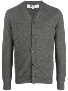 Шерстяной кардиган из коллаборации с The Artist Invader Comme Des Garçons Play, серый