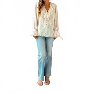 Блузка Poetry цвета слоновой кости Lost + Wander, слоновая кость