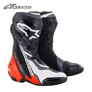 ALPINESTARS PROTECTS Мотоциклетные ботинки для гонок Alpinestars Supertech R, черно-оранжево-бело-серые, размер 46