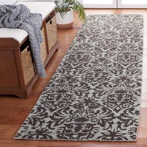 Ковер-дорожка SAFAVIEH, 77 x 305 см, Chelsea Collection, Sage & Chocolate, ручное вязание, французский кантри, шерсть, идеально для помещений с высокой проходимостью в гостиной, спальне (HK368C)