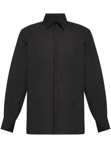 Поплиновая рубашка Saint Laurent, черный