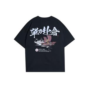 Футболка с круглым вырезом и короткими рукавами унисекс RIGERER, чистый черный