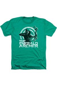 Футболка Arrow Archer для взрослых Heather Gildan, цвет kelly green