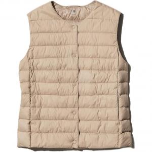 UNIQLO Женская жилетка тёмно-бежевая, Dark Beige
