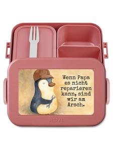 Mr. & Mrs. Panda Ланчбокс «Если папа не сможет это починить, то   » пастельно-красного цвета