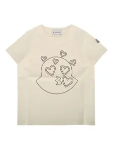Футболка с графическим принтом Moncler Enfant, нейтральный