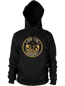 Толстовка с капюшоном Justice Society Big Tall Hoodie черного цвета DC Comics