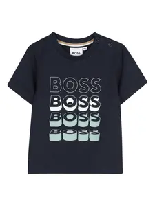 Футболка с круглым вырезом Boss Kidswear, синий