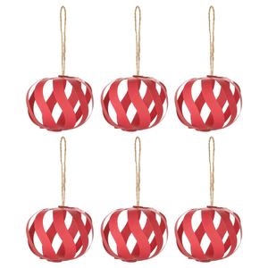 Украшение на ёлку, бумажные шары/красный, 8 см IKEA Vinterfint