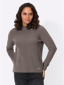 Свитер с воротником-стойкой в серо-коричневом цвете WITT WEIDEN