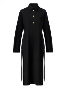 Платье-рубашка миди с длинными рукавами Fabiana Filippi, черный