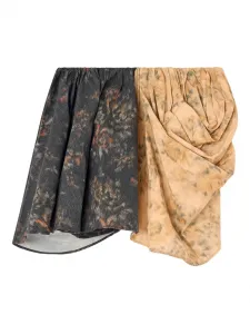 Юбка мини с принтом GANNI, желтый