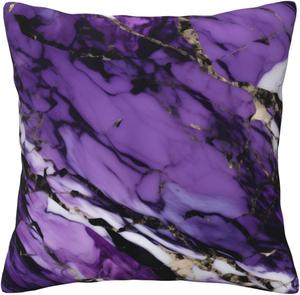 CarXs Декоративная подушка мраморная фиолетовая двусторонняя Marble Purple
