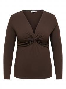 ONLY Carmakoma Лонгслив 'CARLotus' в цвете Chocolate