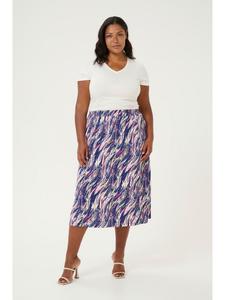 Юбка длиной до колена KAFFE curve, цвет abstract multi color print