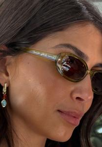 Солнцезащитные очки Never Fully Dressed NARROW OVAL, Green