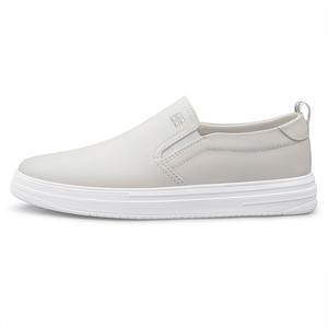 Mulinsen Мужские повседневные кеды низкие бело-черные белые, цвет White[Leather Shoe Size: Athletic Shoes 41 = Size 40 in This Model]