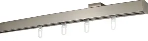 Карниз для штор GARESA "Нора", 1 направляющая, желаемая длина, комплект для штор, легко устанавливается на потолок, выдвижной, колпачок 390 см, Ø 20 мм, цвет edelstahlfarben