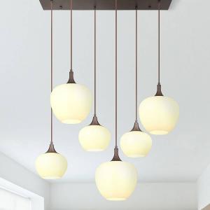 Подвесной светильник Globo Lighting Maxy Typ B, опаловое стекло / железо - 6 ламп