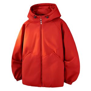 Пуховик Unisex с капюшоном утепленный Jeep, оранжевый красный