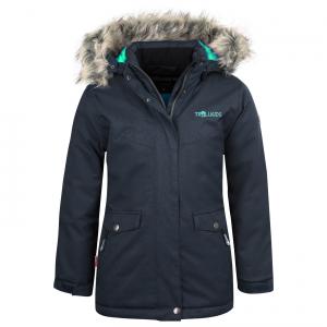 Пальто Trollkids Girl's Oslo Coat XT, цвет Anthracite/Mint