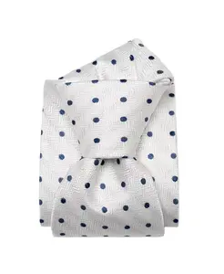 Большой и высокий Tiburtina - шелковый жаккардовый галстук для мужчин Elizabetta, белый