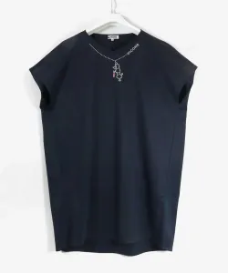 Туника из смесовой хлопковой ткани Studio Picone, цвет Navy (060)