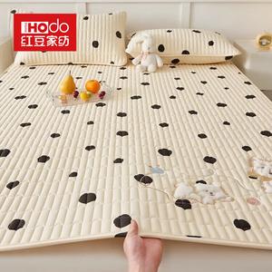 Red Bean Home Textiles Наматрасник хлопковый стеганый 90х200 см, цвет Polka Dot Pudding - Beige
