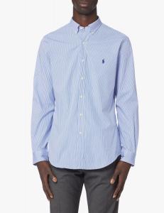 Спортивная рубашка из бистряка Ralph Lauren, цвет Blue/White Hairline Strip