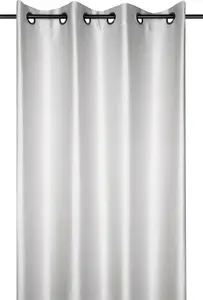 STOF | Штора - 140x260 см - Серебро - Элегантная текстура - Практичный монтаж на люверсах Stof