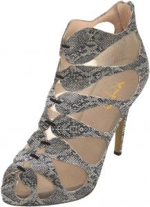 Туфли для бальных танцев XYD, свадебные сандалии для женщин, ботильоны до щиколотки, туфли на высоком каблуке с круглым носком, дышащая сетка, молния сзади, Snakeskin