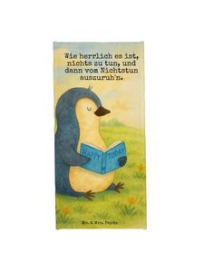 Mr. & Mrs. Panda Пляжное полотенце с дизайном в виде книги Penguin и надписью, выполненное в нежно-голубом цвете