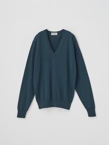 Вязаный пуловер с V-образным вырезом и длинными рукавами | AILSA | 30G Современный крой