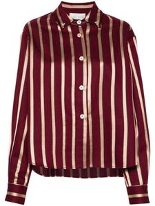 Forte Forte полосатая рубашка с длинными рукавами, красный