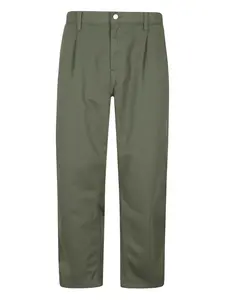 Брюки прямого кроя со складками CARHARTT WIP, зеленый