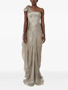 Длинное платье Lissa на одно плечо с бантом Iris Serban, серый
