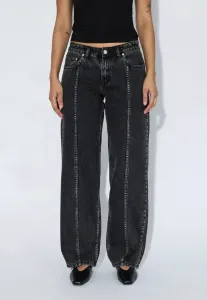 Джинсы nika средней длины прямого кроя для работы, свободного кроя. Dr.Denim, Aged Black