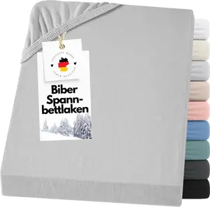 Простыня фланелевая на резинке 140х200 из 100% хлопка, однотонная белая Carpe Sonno